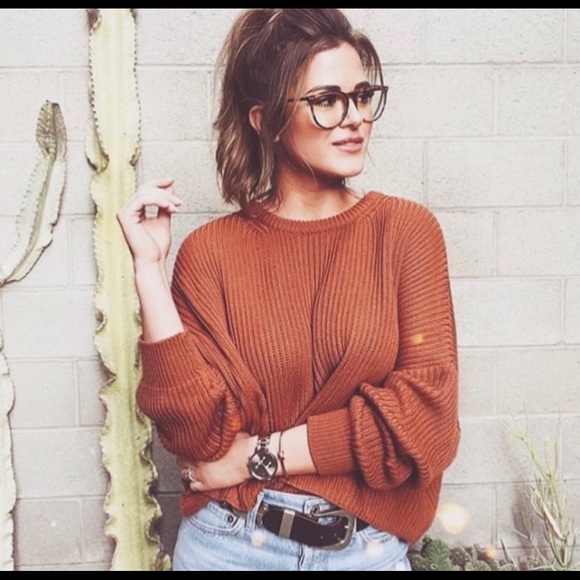 Sweaters - 🍁FALL READY🍁Copper Cable Knit Crop Sweater